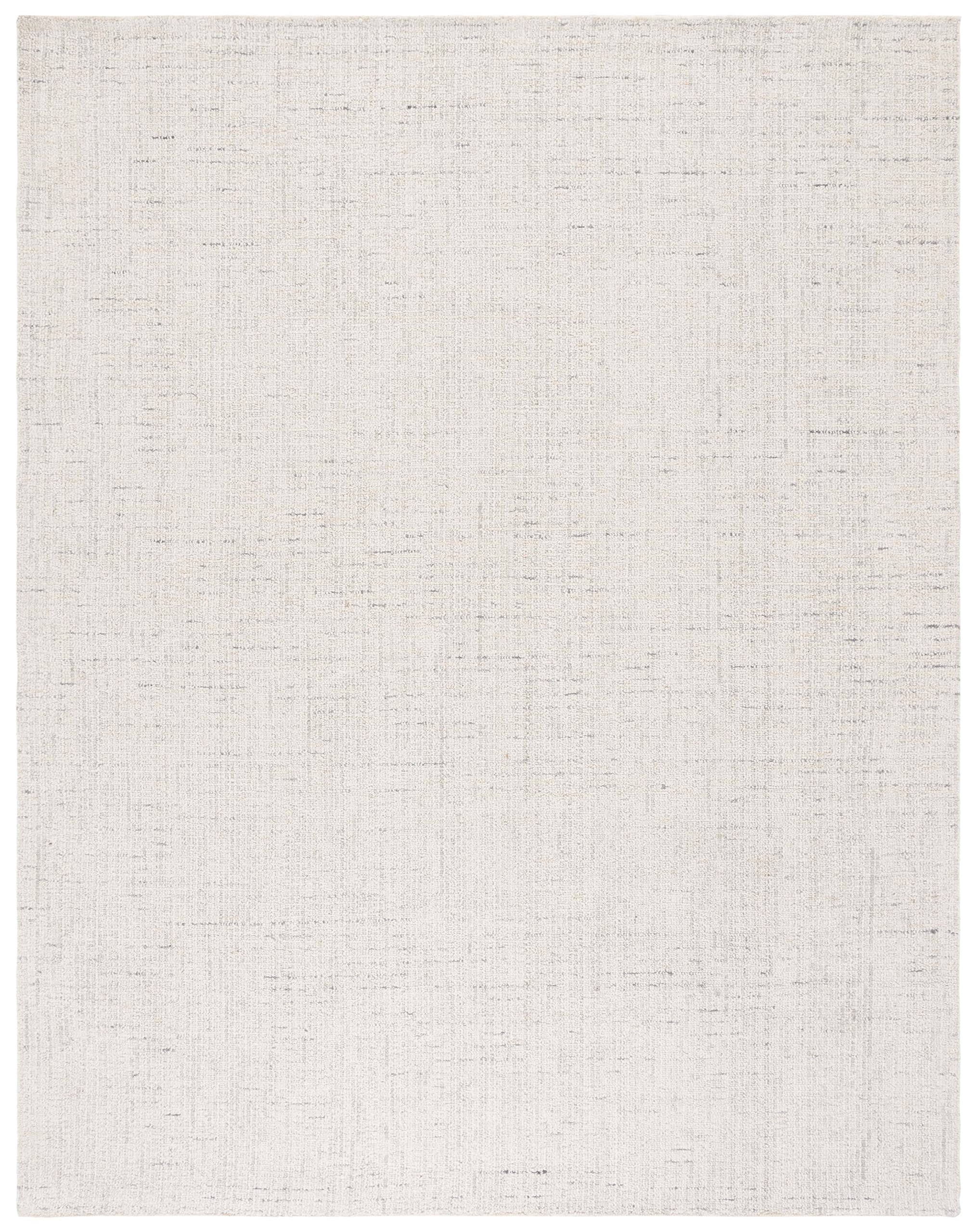 SAFAVIEH Abstract Collection Area Rug - 9' x 12', Ivory & Light Grey, Handmade Wool, Ideal for High Traffic Areas in Living Room, Bedroom (ABT468K)