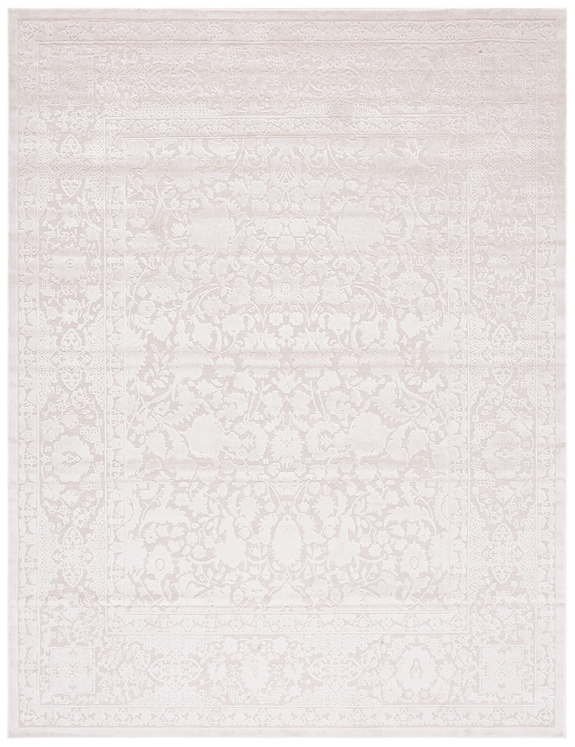 SAFAVIEH Area Rug 10x14 - Reflection Collection - Large - Cream & Ivory, Non-Shedding & Easy Cleaning, Ideal for Living Room, Bedroom, Dining Space (RFT667D)