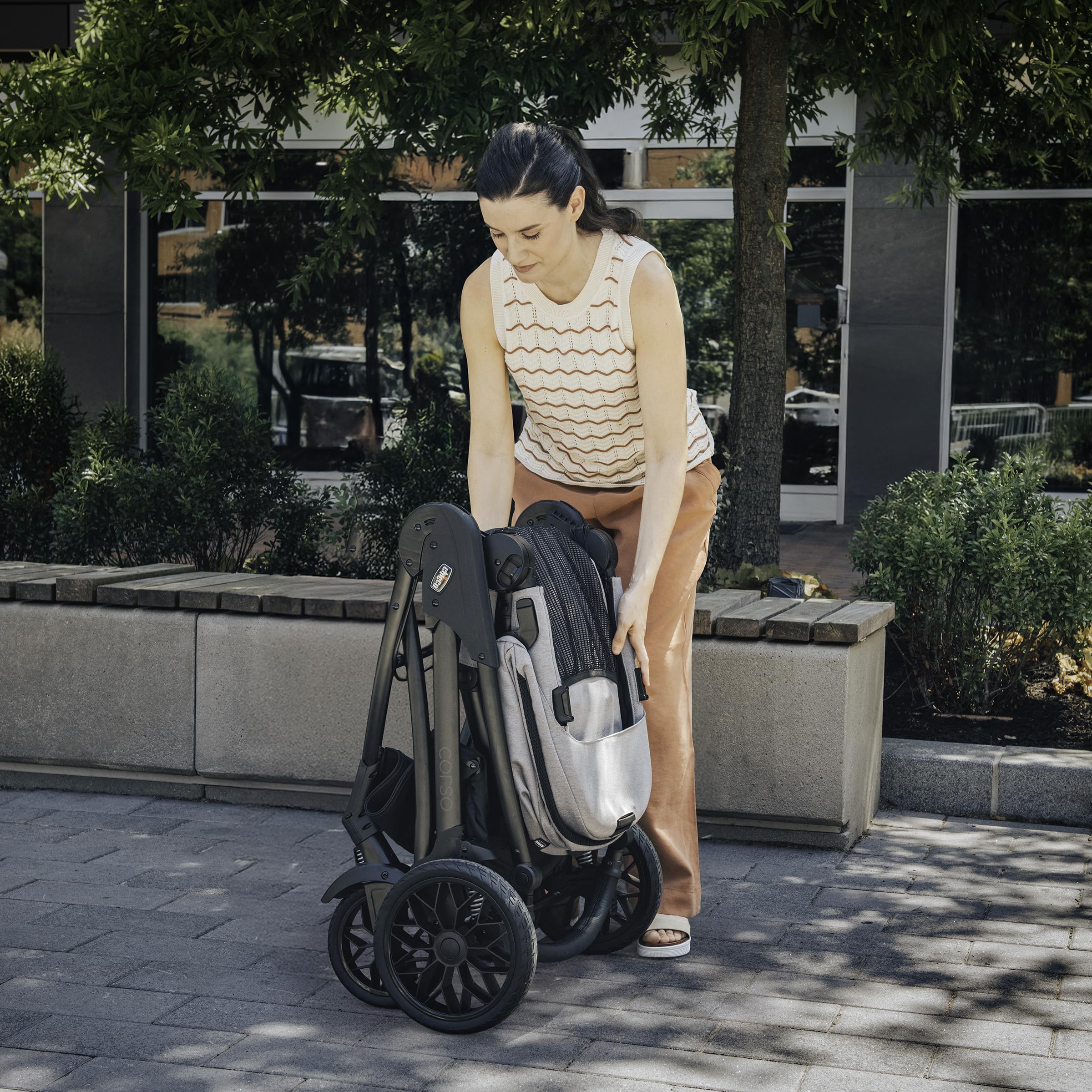 Chicco Corso LE ClearTex Modular Travel System, Corso LE Modular Stroller with KeyFit Max ClearTex Infant Car Seat and Base, Tidal/Blue