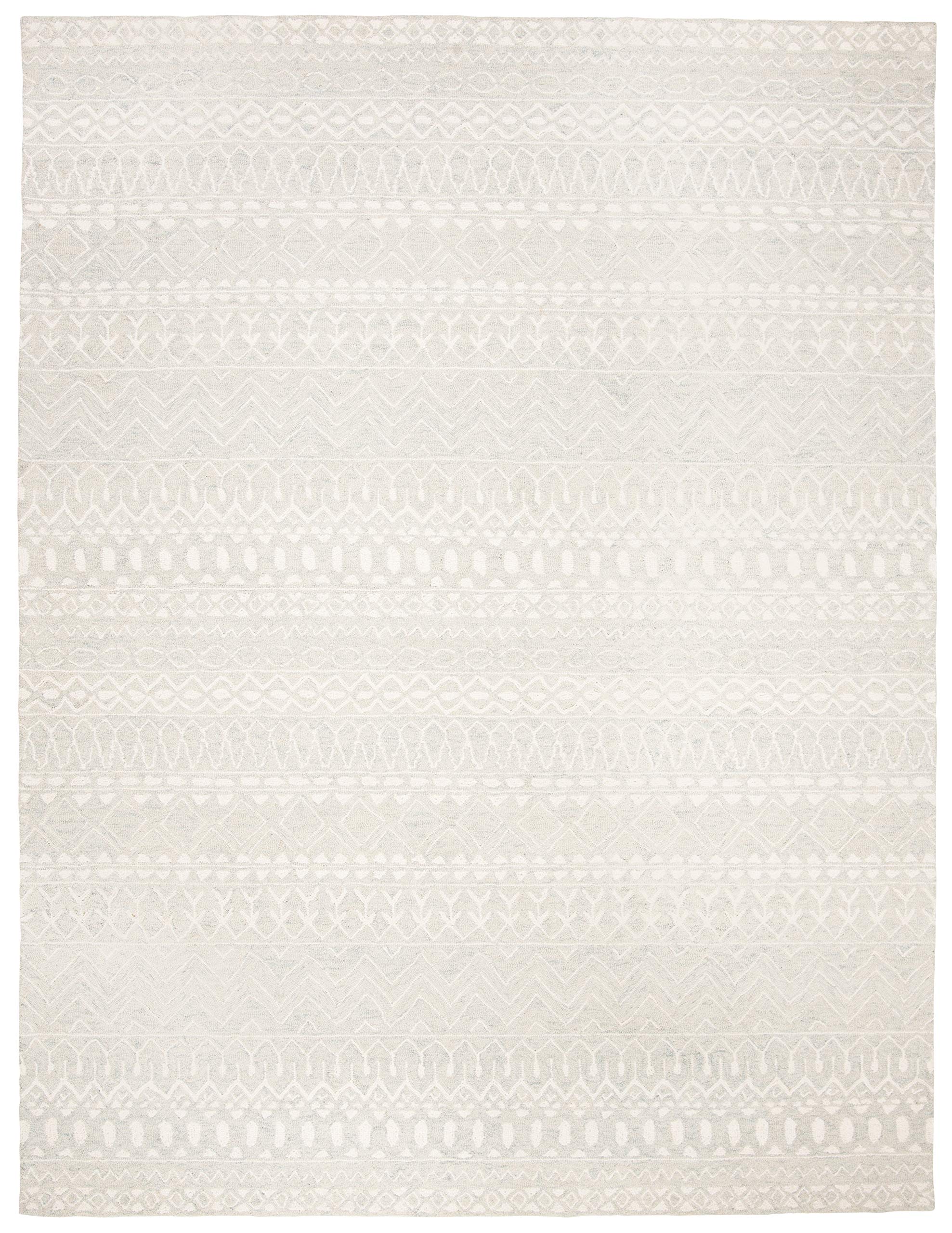 SAFAVIEH Micro-Loop Collection 10' x 14' AquaIvory MLP502K Handmade Moroccan Boho Tribal Premium Wool Living Room Dining Bedroom Area Rug