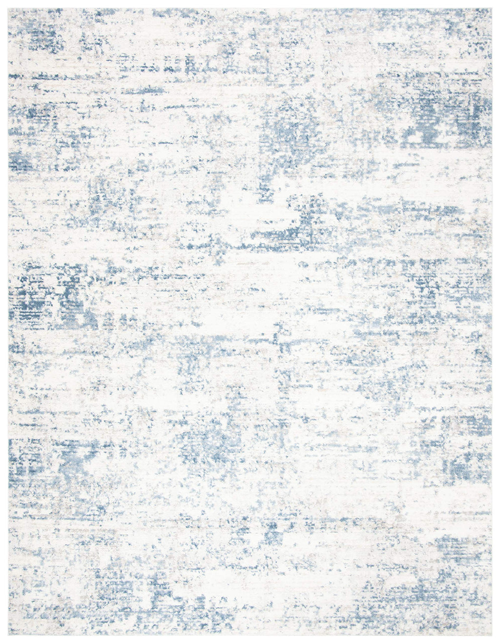 SAFAVIEH Amelia Collection Area Rug - 10' x 14', Ivory & Blue, Modern Abstract Design, Non-Shedding & Easy Care, Ideal for High Traffic Areas in Living Room, Bedroom (ALA700A)