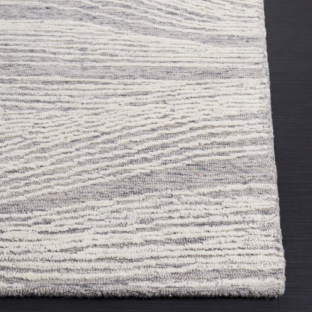SAFAVIEH Area Rug 8x10 - Metro Collection - Large - Grey & Ivory, Handmade Wool, Modern Design, Ideal for Living Room, Bedroom, Office, Dining Space (MET995F)