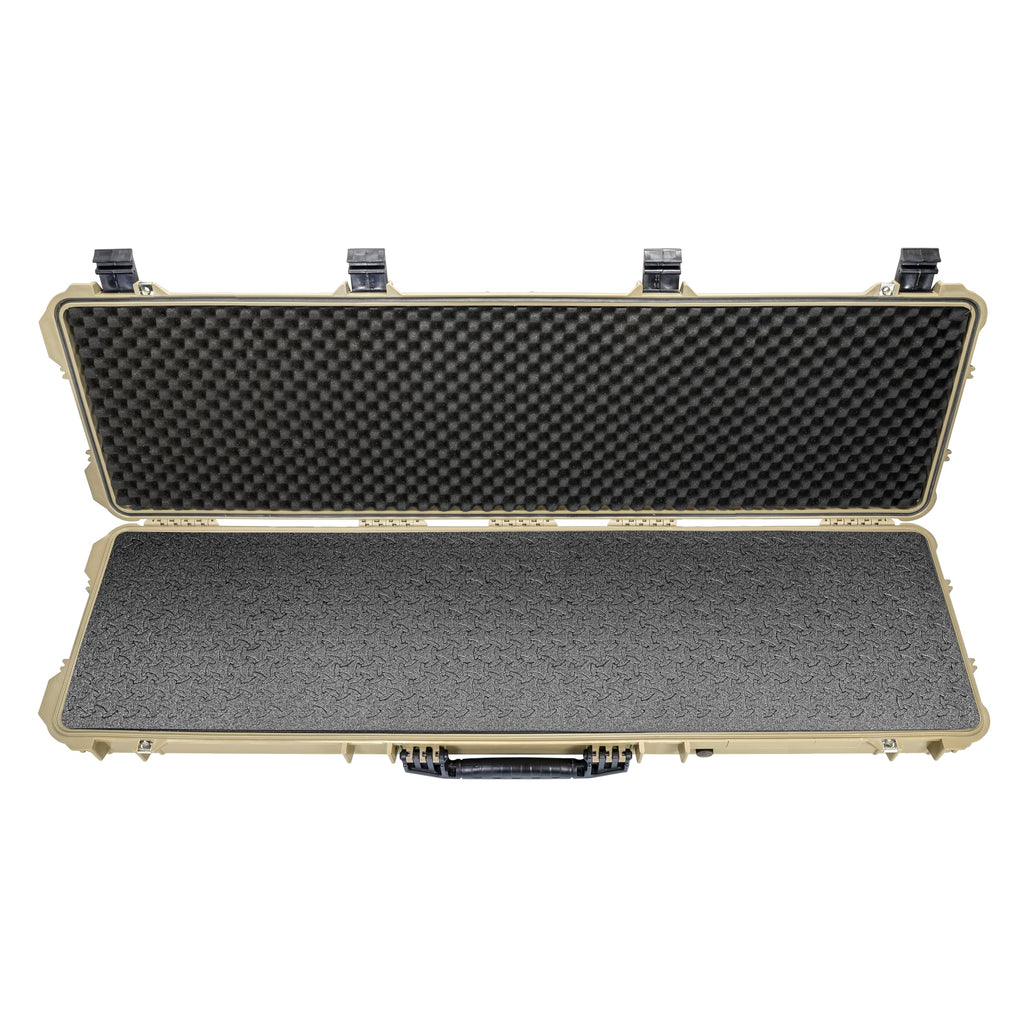 Eylar 44” Hard Rifle Case Equipped With Ragar Reconfigurable & Reusable XP Crosslinked Foam Insert, Waterproof, Shockproof Meets TSA Requirements (Tan)