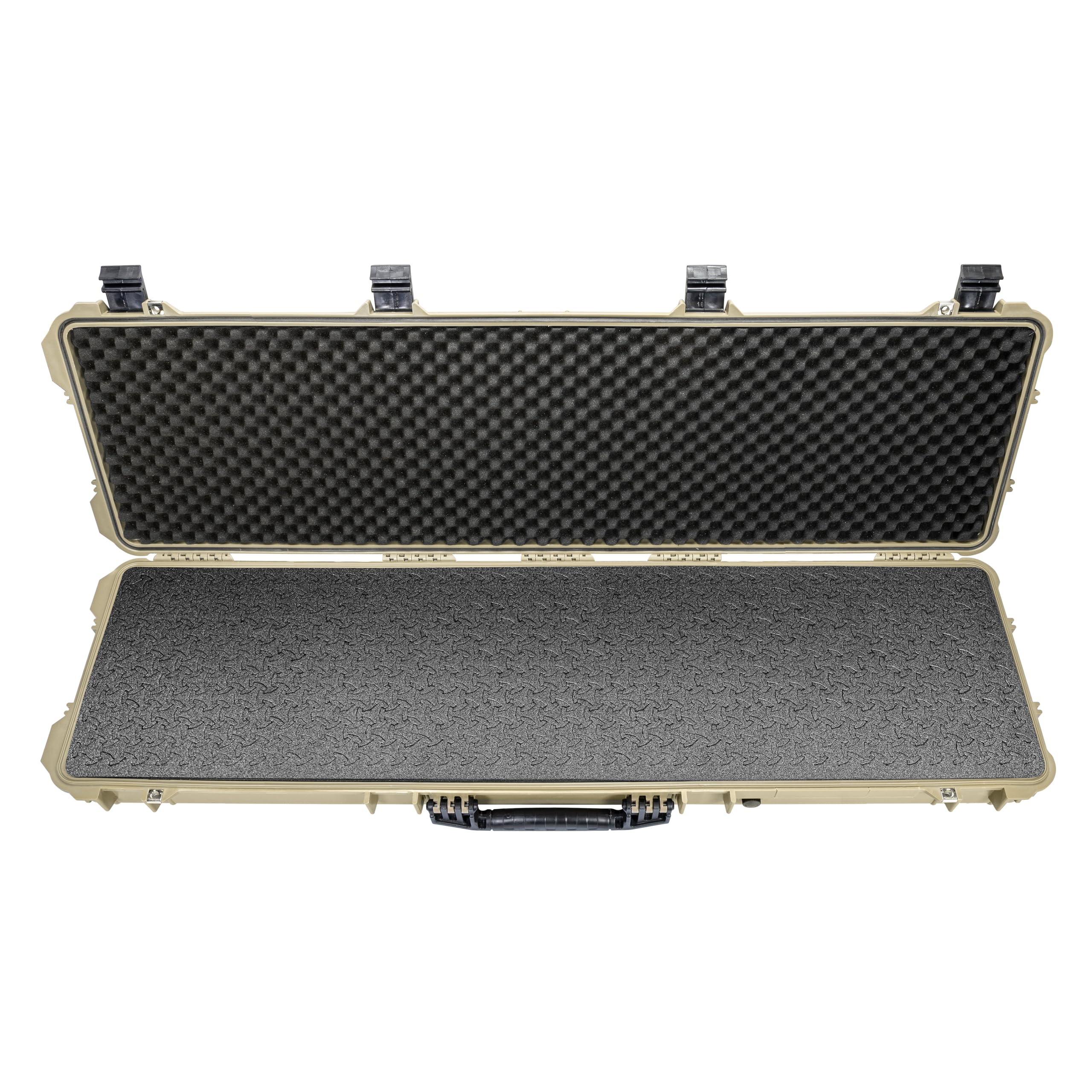 Eylar 44” Hard Rifle Case Equipped With Ragar Reconfigurable & Reusable XP Crosslinked Foam Insert, Waterproof, Shockproof Meets TSA Requirements (Tan)