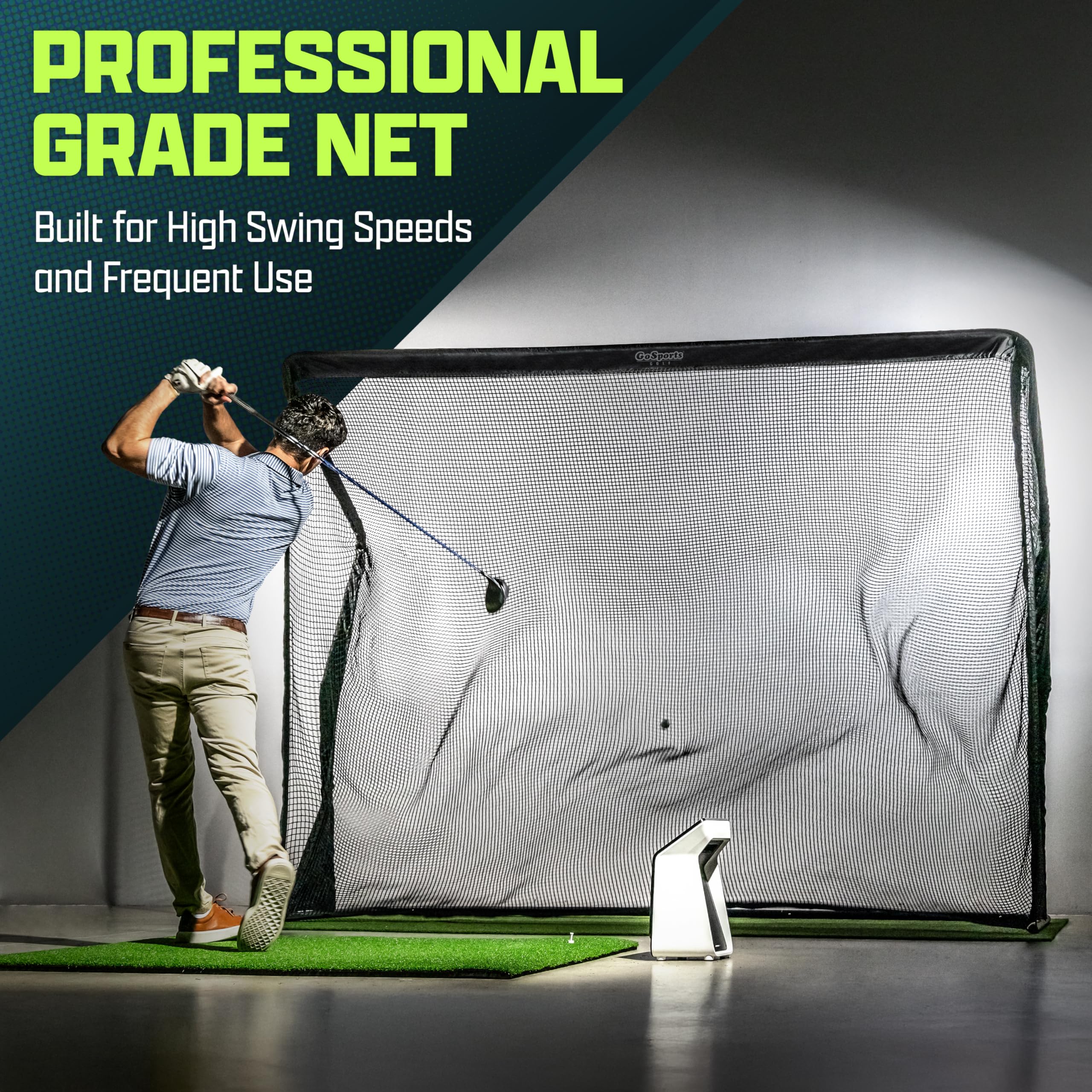 GoSports Elite Golf Practice Net with Steel Frame - 10 ft Size