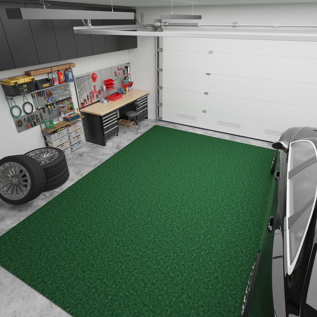 Ottomanson 6'6" x 31' Hallway Runner - Extra Durable Non-Slip Rug Mat for Indoor & Outdoor Use - Ideal for Kitchen, Entryway & Garage - High-Traffic Carpet, Green