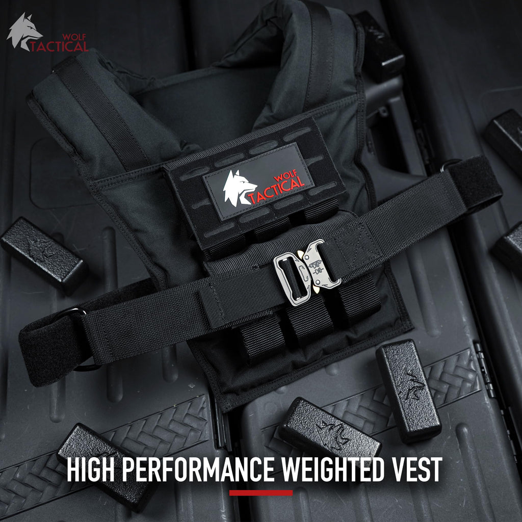Wolf Tactical Men’s Weight Vest - Adjustable Weighted Vest for Strength Training, 25 LB Tan