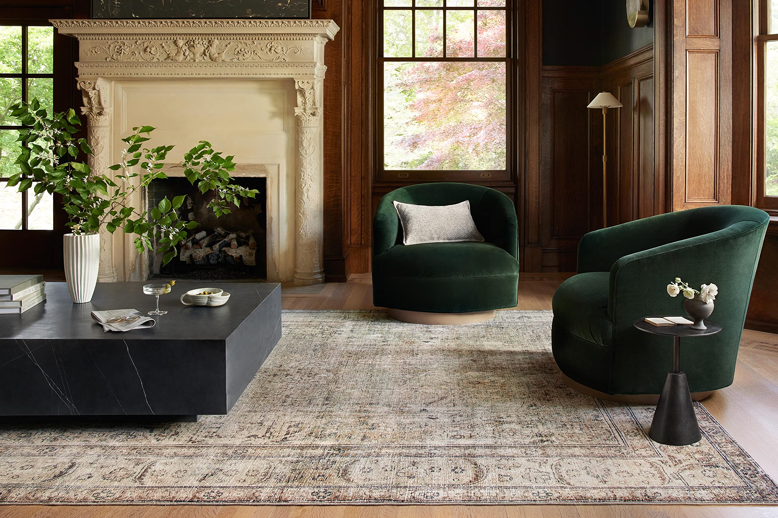 Loloi Margot Collection MAT-01 Antique/Sage 8'-6" x 11'-6" Area Rug feat. CloudPile, No-Shed Easy Clean Large Patterned Area Rug for Living Room, Bedroom, Dining Area
