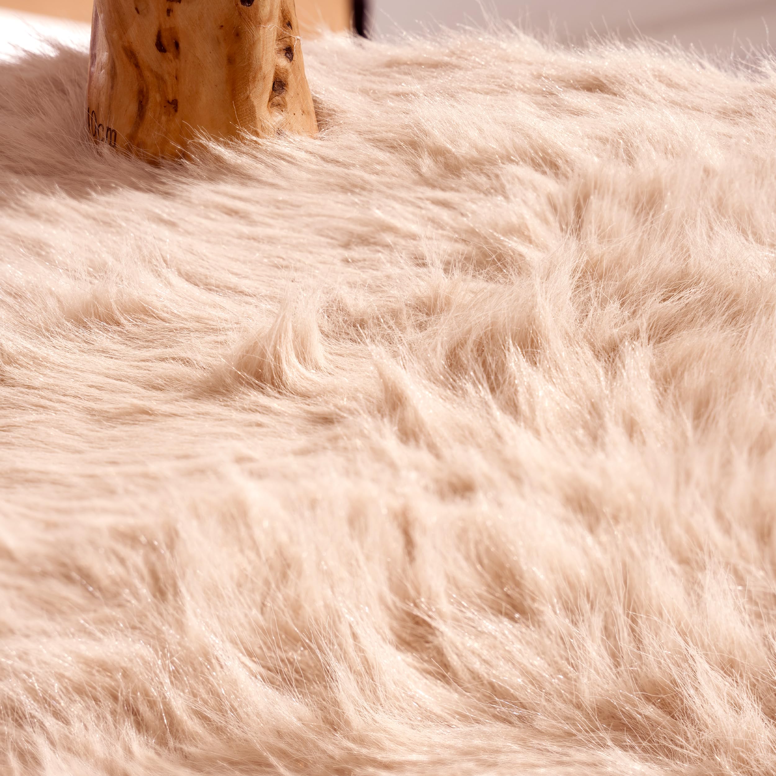 Aesthetic Cat Tree Tower for Large Cats, Large Cat Tree for Maine Coon Indoor Cats with Faux Fox Fur, Solid Wood Sisal Scratching Post, Hammock, Perches, Platform, Toy Ball