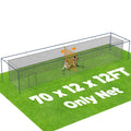 Sturdum Batting Cage Net,70x12x12Ft Baseball & Softball Hitting cage Netting, 2-in-1 Baseball Cage Net System with Movable Inner Net for Solo or Team Training, for Backyard Field Outdoor Indoor