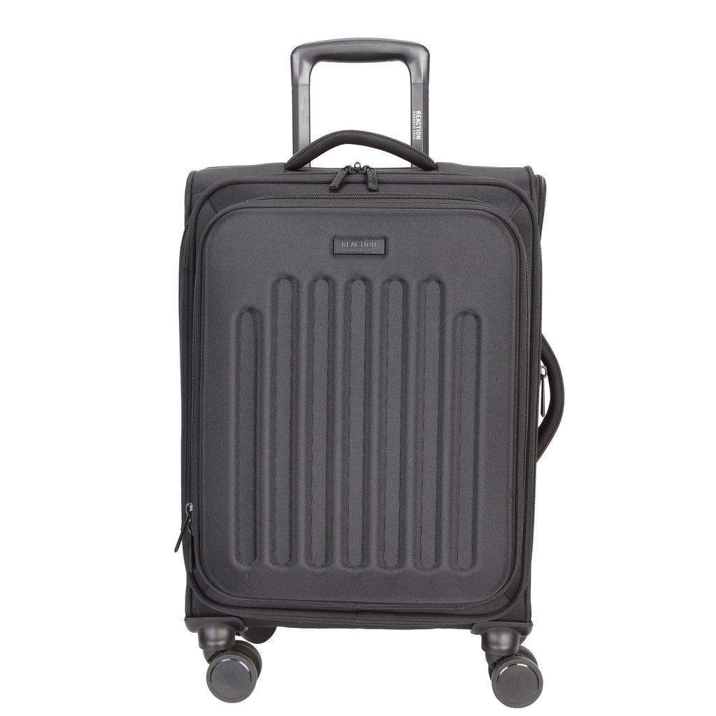 Kenneth Cole REACTION The Venturer 2-Piece Softside 8-Wheel Spinner Luggage Travel Set: 20" Carry-On & 28" Checked Suitcase, Black