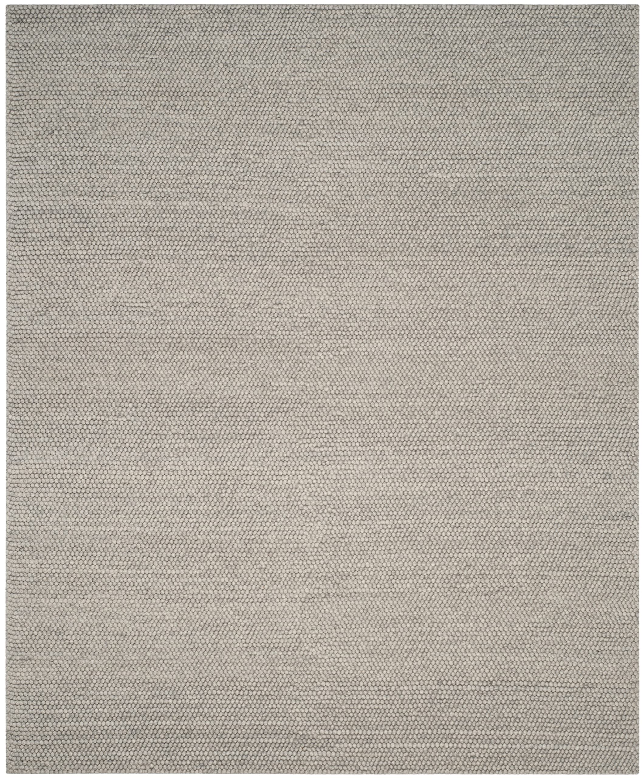 SAFAVIEH Area Rug 6x9 - Natura Collection - Silver, Handmade Wool Blend, Textured Design, Ideal for Living Room, Bedroom, Dining Space (NAT620C)