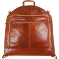 Time Resistance Leather Garment Bag - Slim Carry-On Suit Carrier for Dress Protection (Cognac Brown)