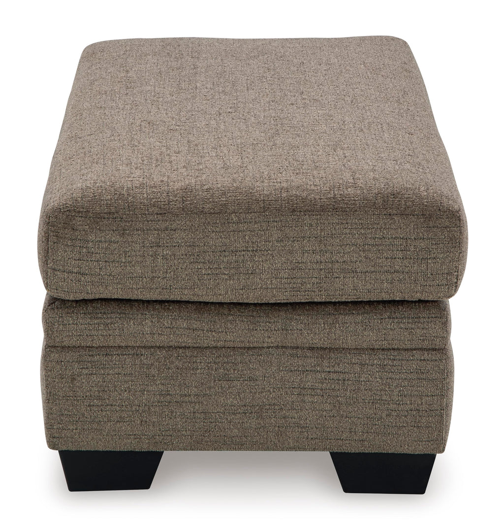 Signature Design by Ashley Stonemeade Modern Ottoman with Foam Cushion, Grayish Brown
