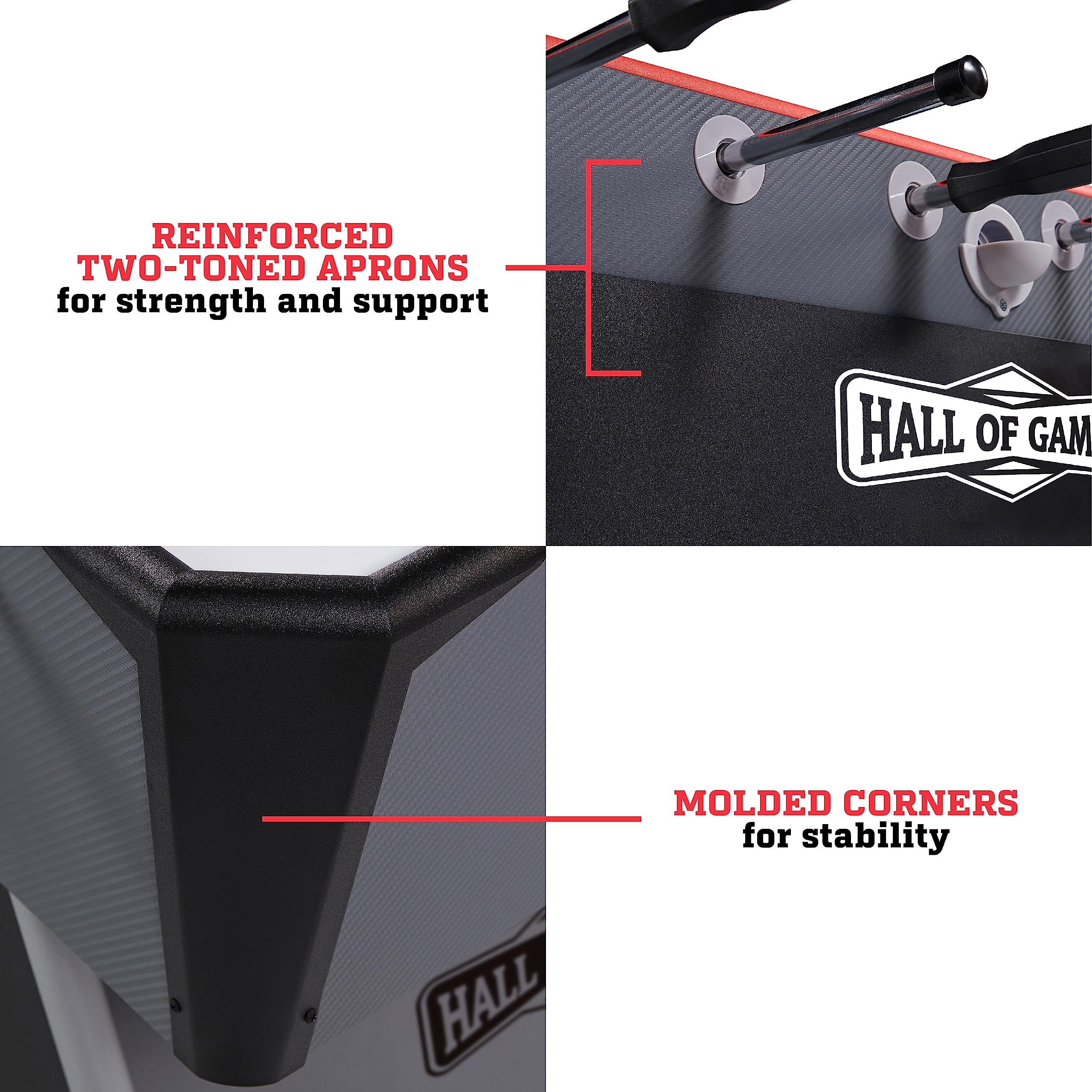 Hall of Games 56" Arcade Foosball Table, Black/Grey