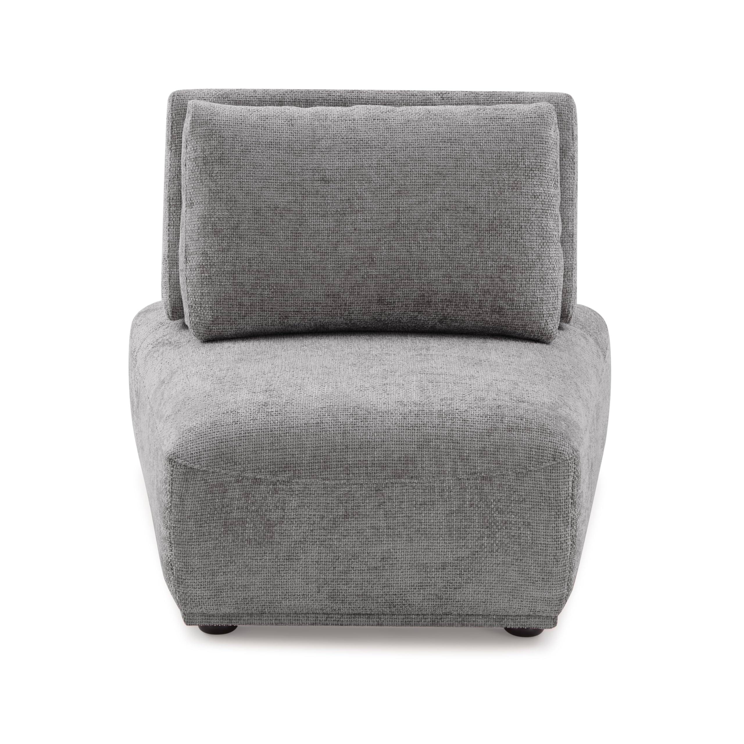 Furniture of America Tatiana Modern Chenille 3-Piece Curved Modular Sectional Sofa with Adjustable Backrest for Living Room, Office, Free-Combined, FSC & Oeko TEX Certified, Gray