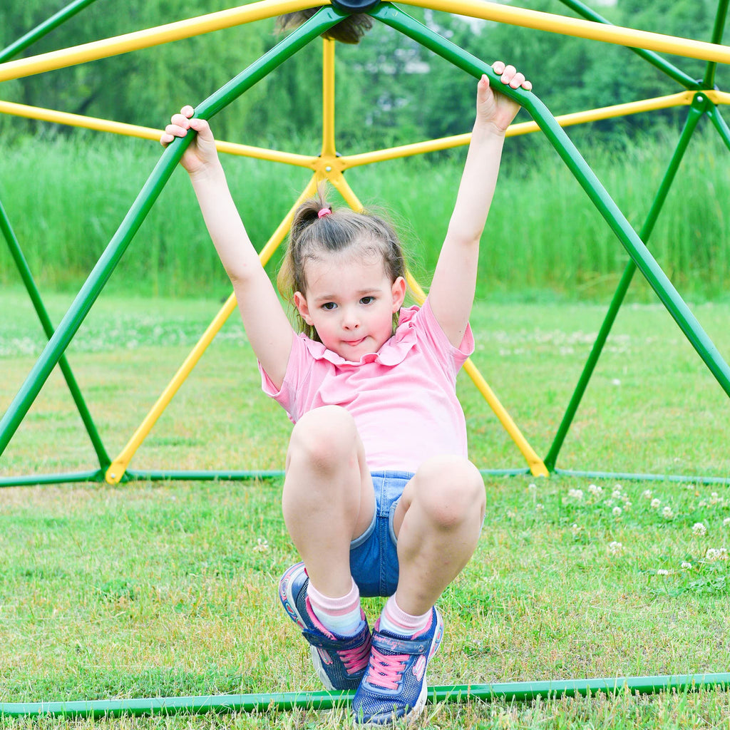 Virubi 12 FT Climbing Dome for Kids 3-10, Geometric Jungle Gym, Outdoor Play Equipment Supports 1000 lbs, Anti-Rust Easy Assembly