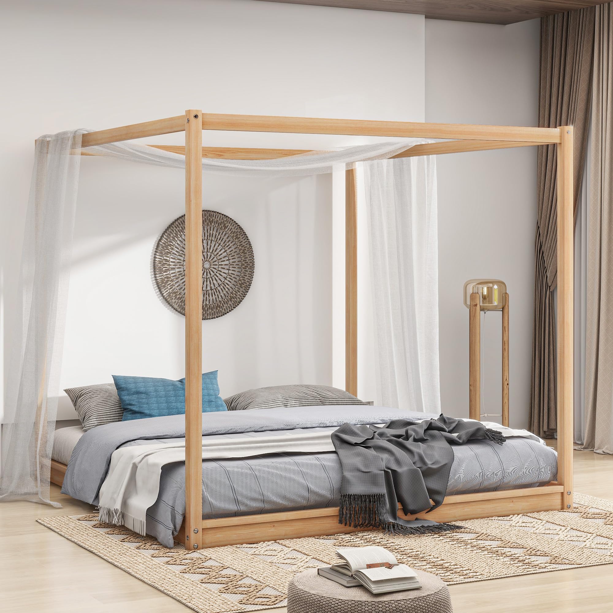 KTATK Linen Upholstered Twin Size Daybed with Twin Trundle,Solid Wooden Sofa Bed Frame w/Button Tufted and Copper Nail on Square Arms,for Bedroom,Living Room,Apartment,Grey