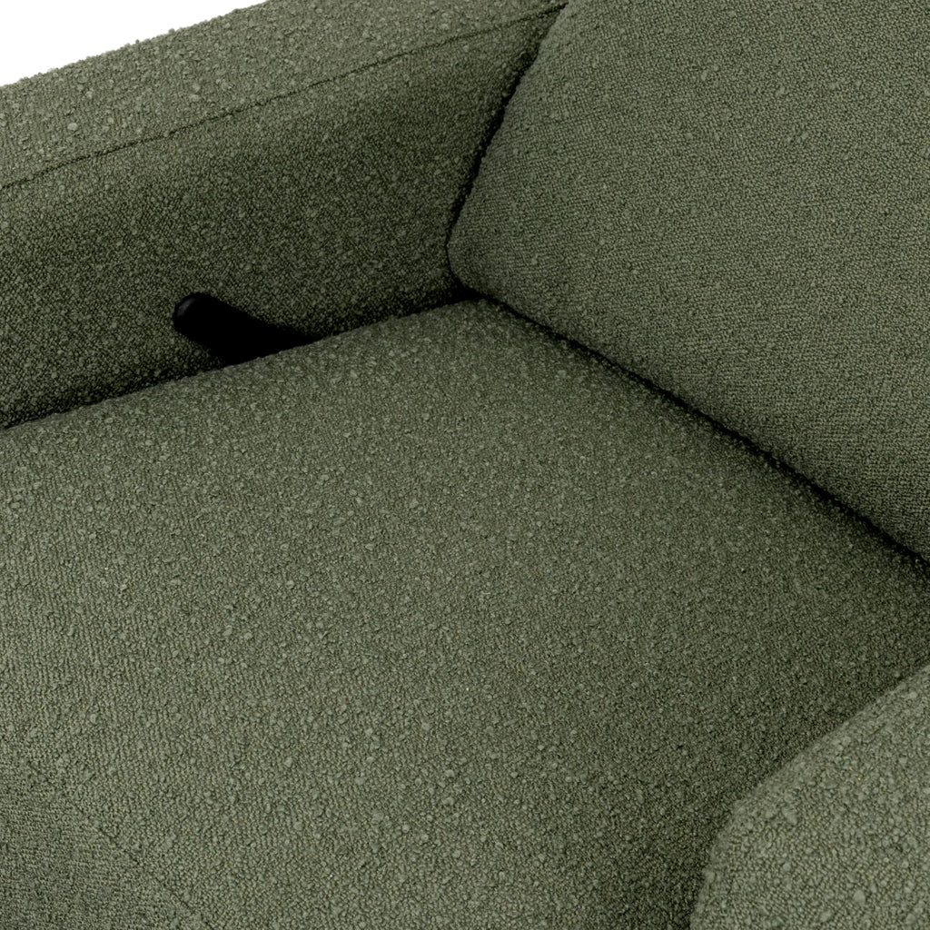 Namesake Crewe Glider Recliner Nursery Chair - GREENGUARD Gold & Certi-PUR US Certified Rocker Recliner - Glider Rocking Chair for Nursery & Living Room - Manual, 360° Swivel, Olive Boucle