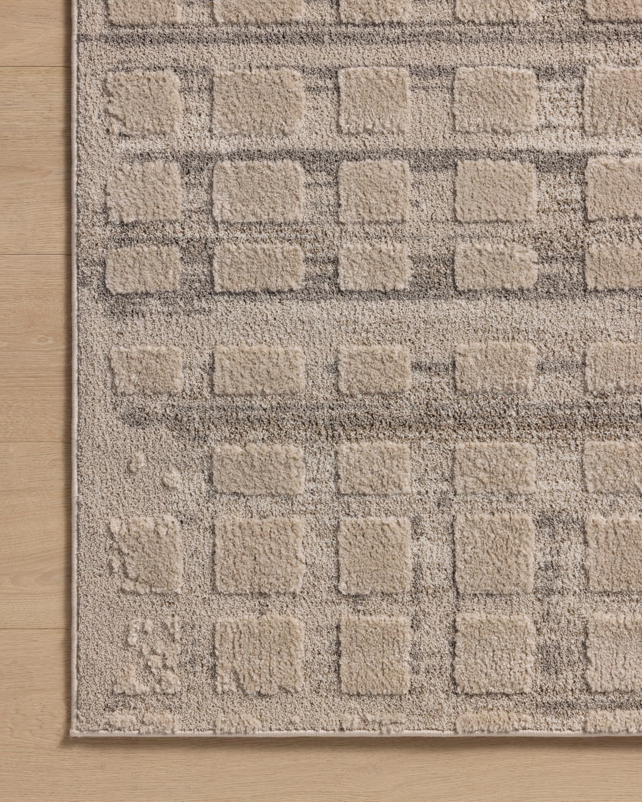 Loloi Amber Lewis Monty Collection MOT-06 Pebble/Beige 11'-6" x 15', .50" Pile Height, Area Rug
