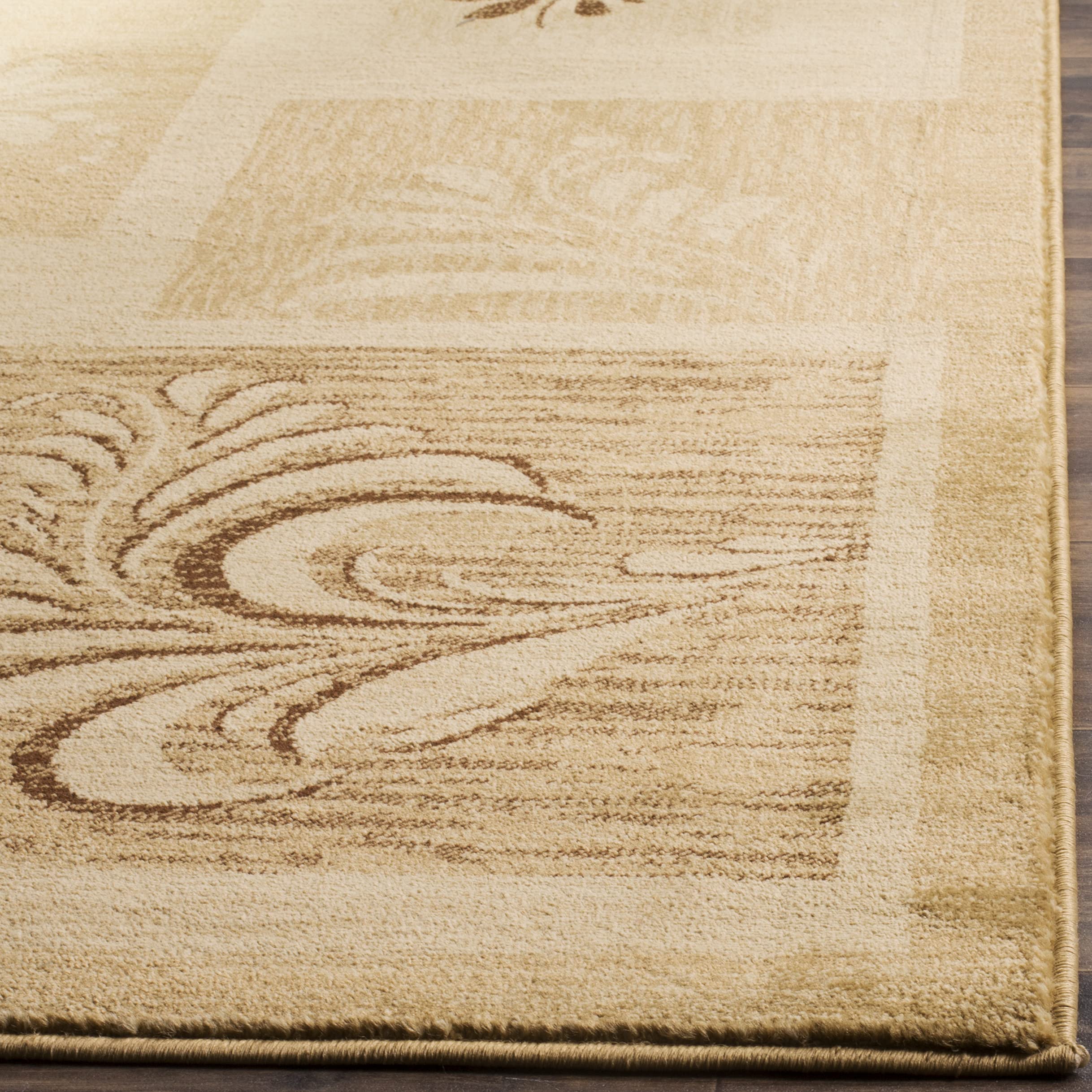 SAFAVIEH Lyndhurst Collection Area Rug - 8' x 11', Ivory & Multi, Floral Design, Non-Shedding & Easy Care, Ideal for High Traffic Areas in Living Room, Bedroom (LNH554-1291)