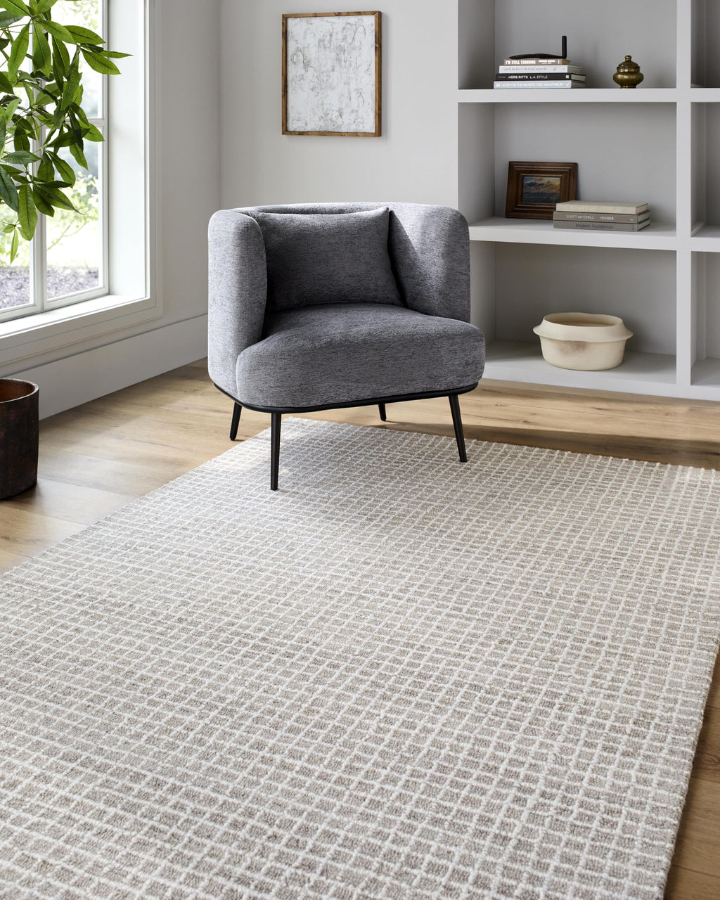 Livabliss x Vivir Andreas Modern Area Rug, 9' x 12', Tan, (9' x 12')