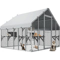 YITAHOME 94 Inch Outdoor Cat Enclosure, Extra Large Outdoor Cat House for Multiple Cats, Metal Cat Cage with Weatherproof Roof, 7 Platforms, 2 Resting Box and Cat Hammock Bed