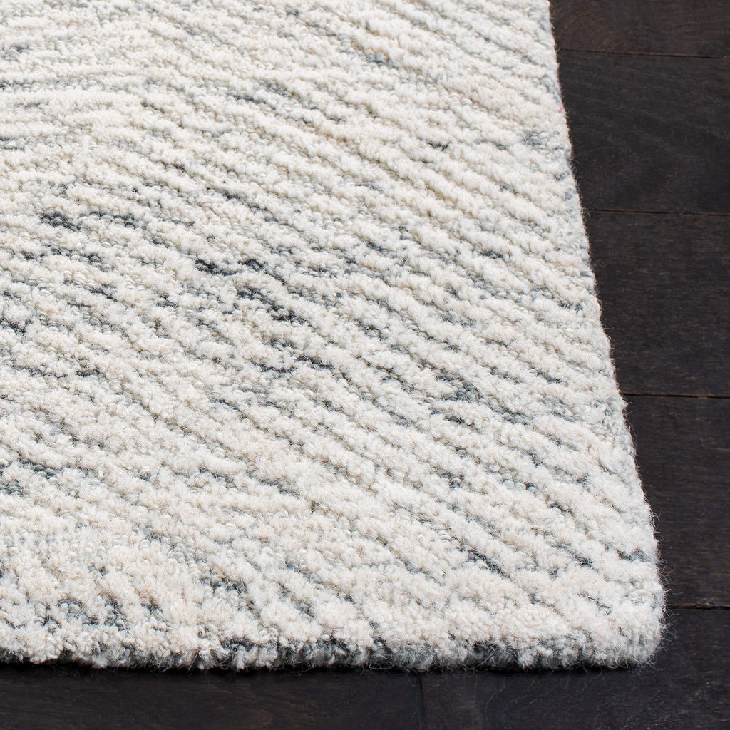 SAFAVIEH Metro Collection Area Rug - 9' x 12', Dark Grey & Ivory, Handmade Wool, Ideal for High Traffic Areas in Living Room, Bedroom (MET999H)