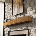 BoscoMondo Fireplace Mantel Shelf with Corbels – Rustic Farmhouse Wooden Mantel, Solid Pine Floating Mantel Shelf for Wall, Decorative Fireplace Mantel for Living Room (60–72”)