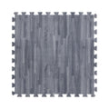 IncStores Premium Soft Wood Print Foam Flooring Tiles | Interlocking Foam Tiles for Home, Gym, Training and Yoga | 5/8" - Grey, 144 Square Feet