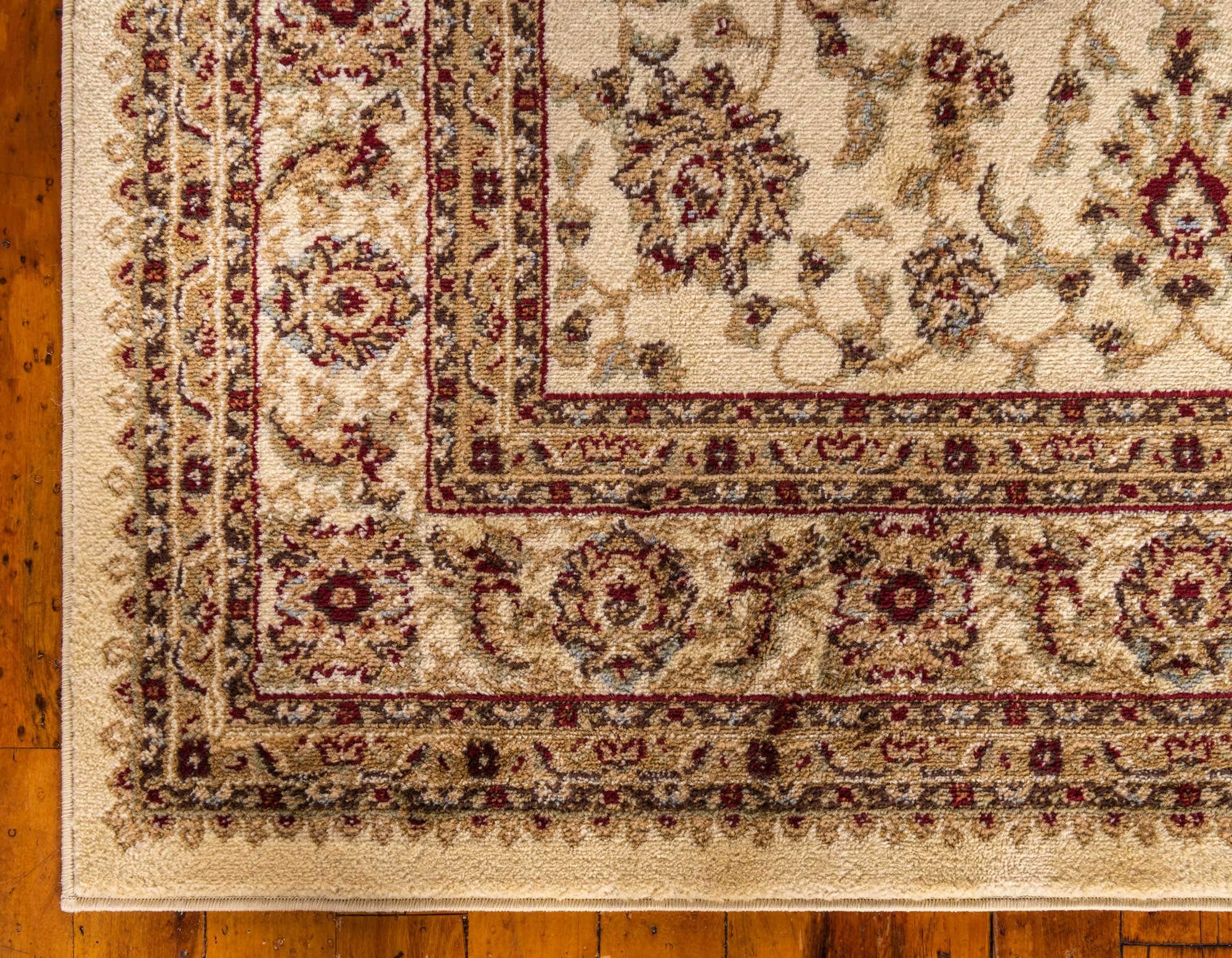 Unique Loom Voyage Collection Traditional Oriental Classic Intricate Design Area Rug (8' 0 x 10' 0 Rectangular, Ivory/Gold)