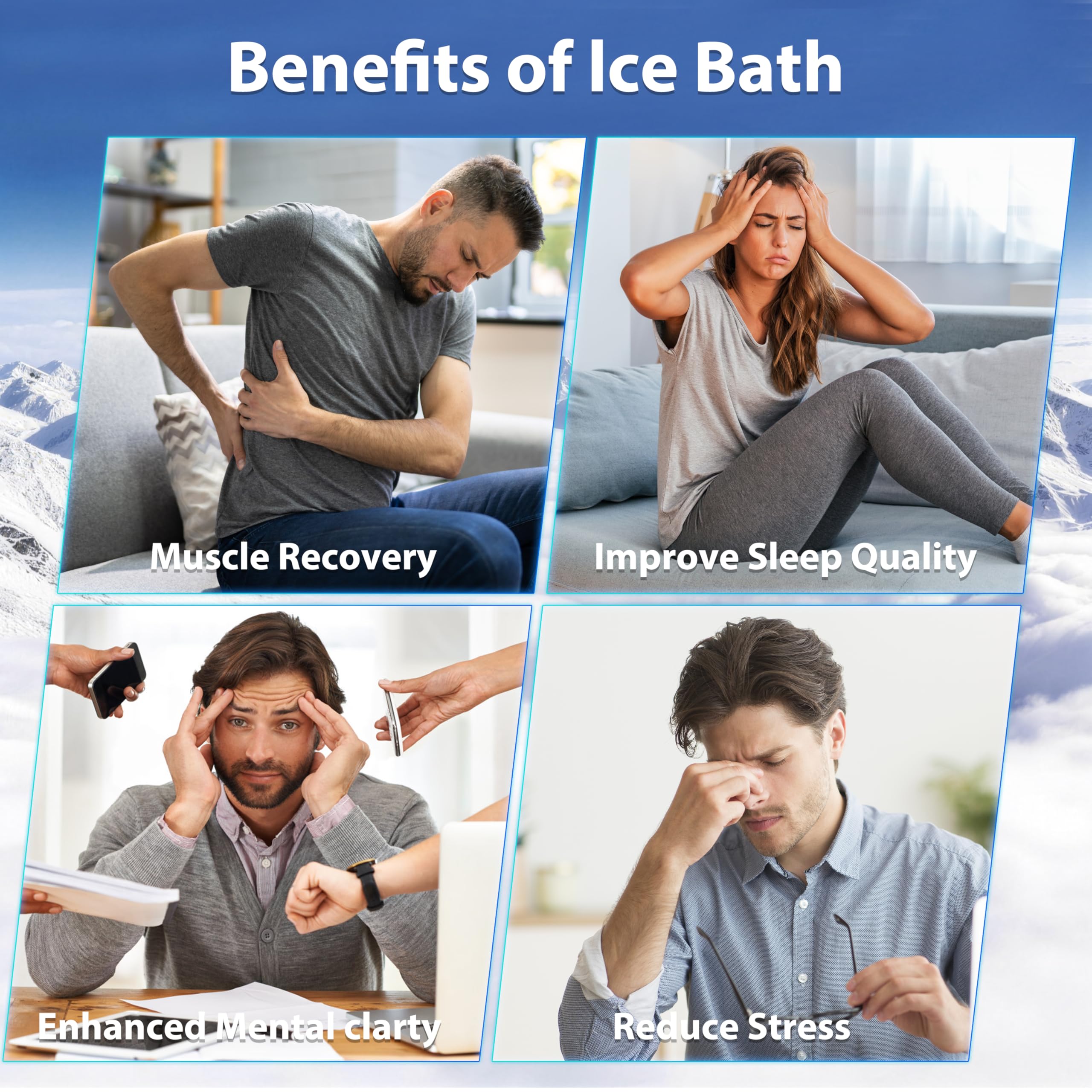 EONIX 1/2 HP Cold Plunge Chiller for Ice Bath – Upgraded Faster Cooling to 42°F, Built-in Filter & Pump, Insulated Hoses, Energy Saving & Low Noise – for Home Athlete Recovery & Cold Water Therapy