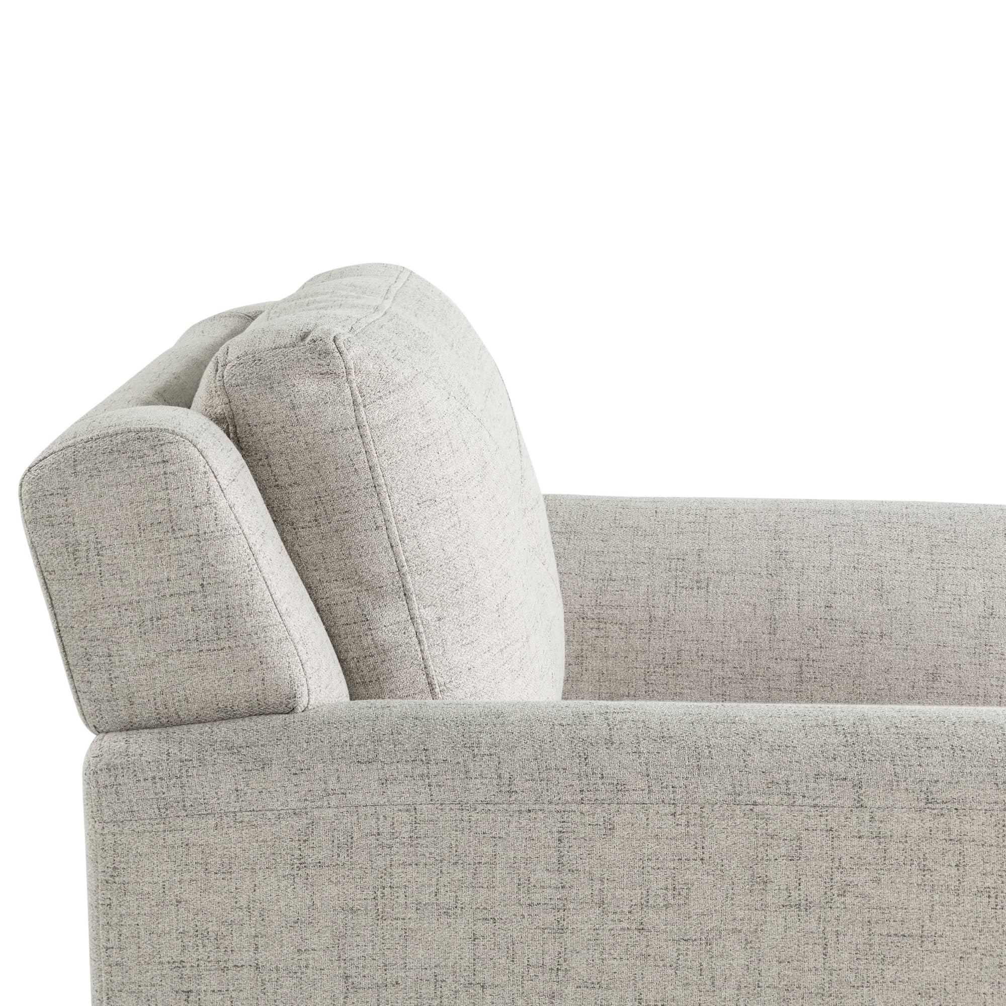 Studio Living Harrington 35.4" Arm Chair, Transitional Modern, Pocket Coil Comfort, Easy Assembly, Woven Fabric, Beige