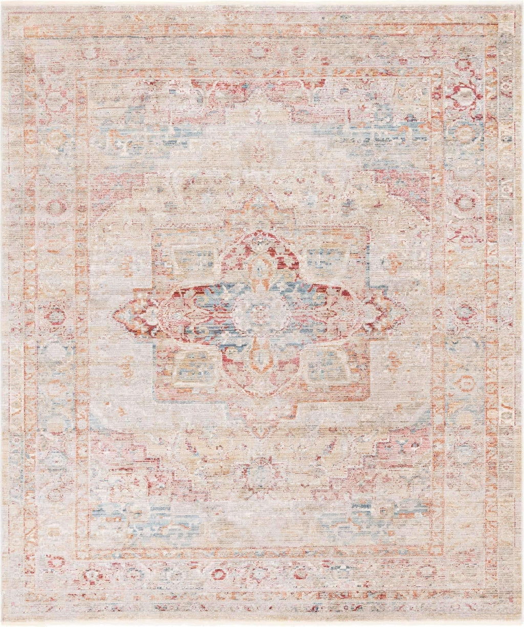 Unique Loom Noble Collection Area Rug - Victoria (8' x 10' Rectangle, Multi/Beige)