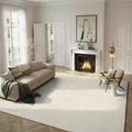 SAFAVIEH Area Rug 10x14 - Athens Shag Collection - Large - Off-White, Non-Shedding & Easy to Clean, Ideal for Living Room, Bedroom, Dining Space (SGA119B)
