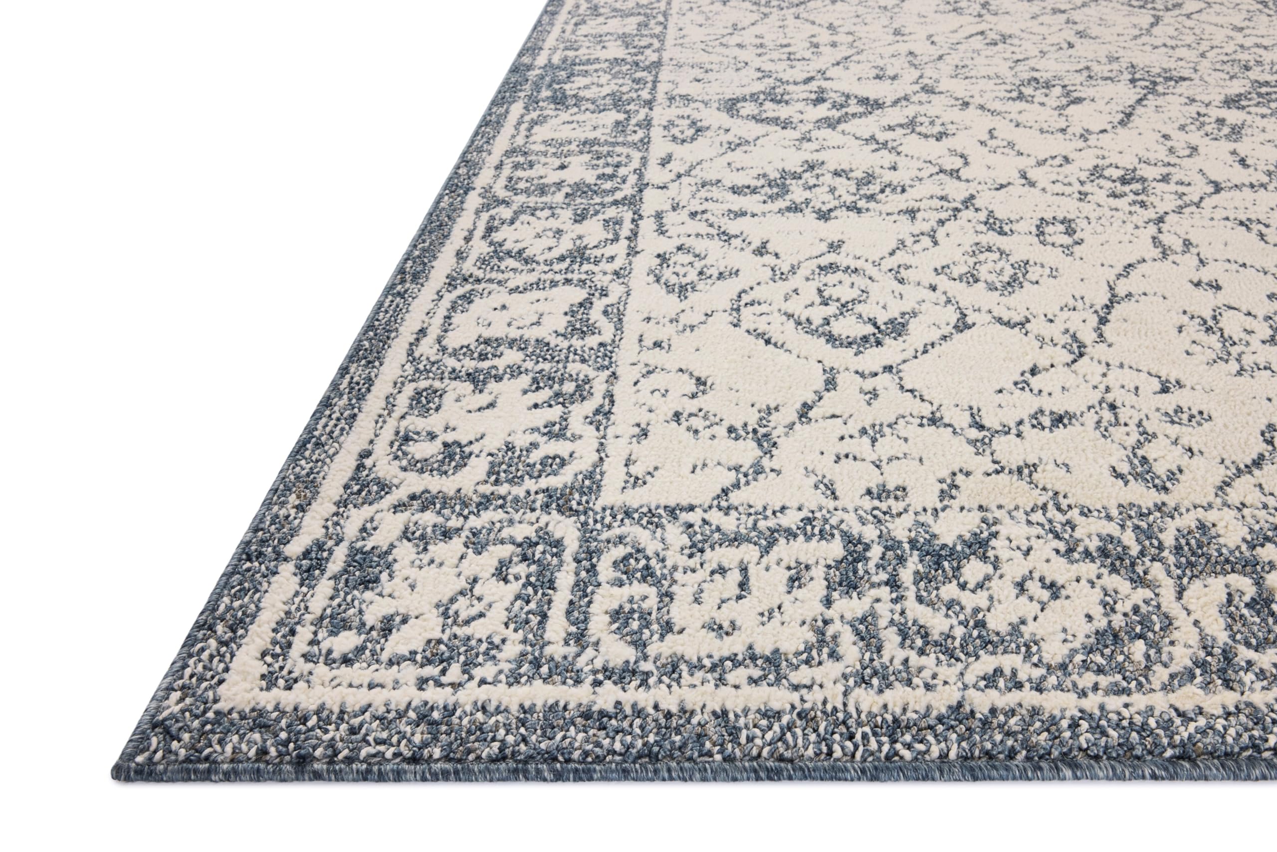 Loloi Magnolia Home by Joanna Gaines Gigi Collection GIG-02 Ivory/Blue 7'-10" x 10' Area Rug