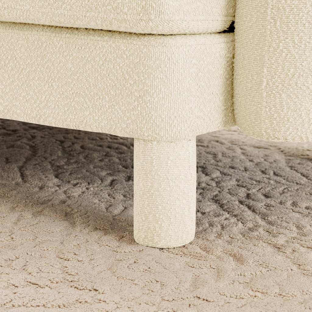 Eafurn 78" Modular Sectional Loveseat Sofa, Comfy L Shaped Sofa Couch, Boucle Chenille Love Seat Modular Sectional Couch with Movable Ottoman for Living Room, Bedroom