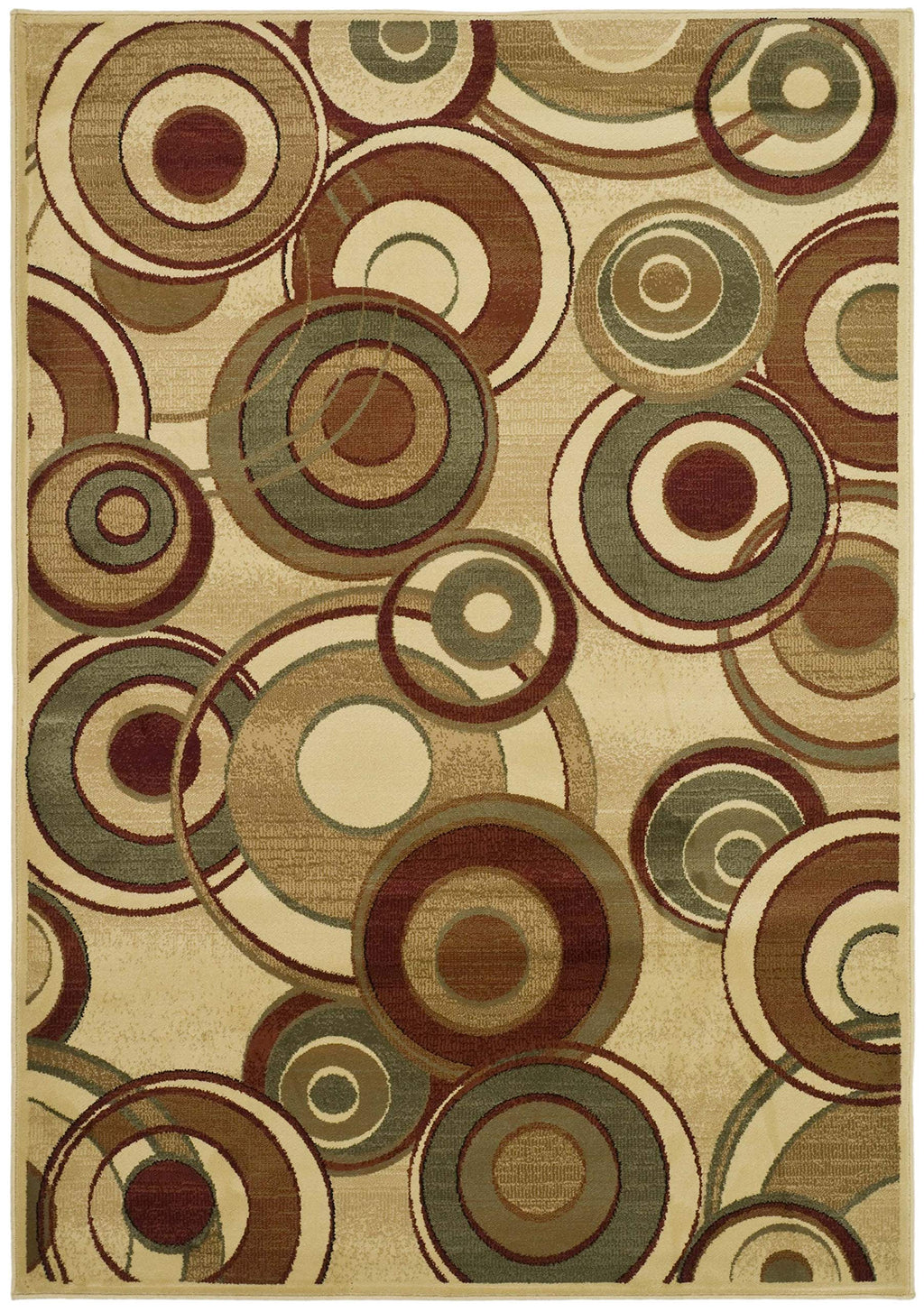 SAFAVIEH Lyndhurst Collection Area Rug - 8' x 11', Ivory & Multi, Mid-Century Modern Design, Non-Shedding & Easy Care, Ideal for High Traffic Areas in Living Room, Bedroom (LNH225A)