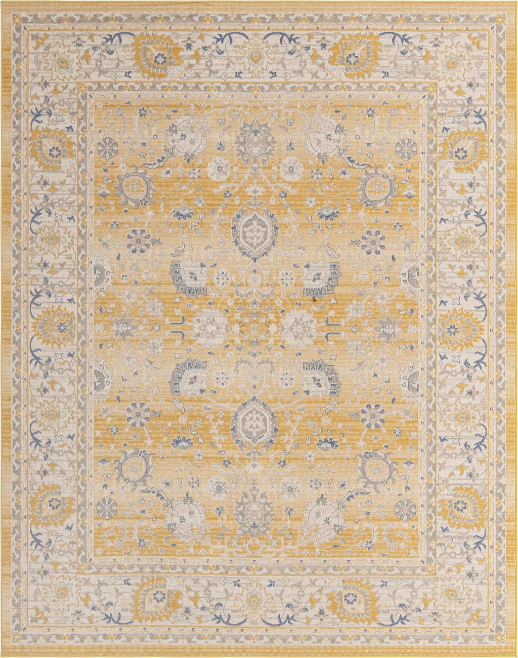 Unique Loom Whitney Collection Traditional Border Area Rug (8' 0 x 10' 0 Rectangular, Tuscan Yellow)