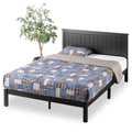 Zinus Santiago Wood Platform Bed Frame, Wood Slat Support, No Box Spring Needed, Easy Assembly, King, Black