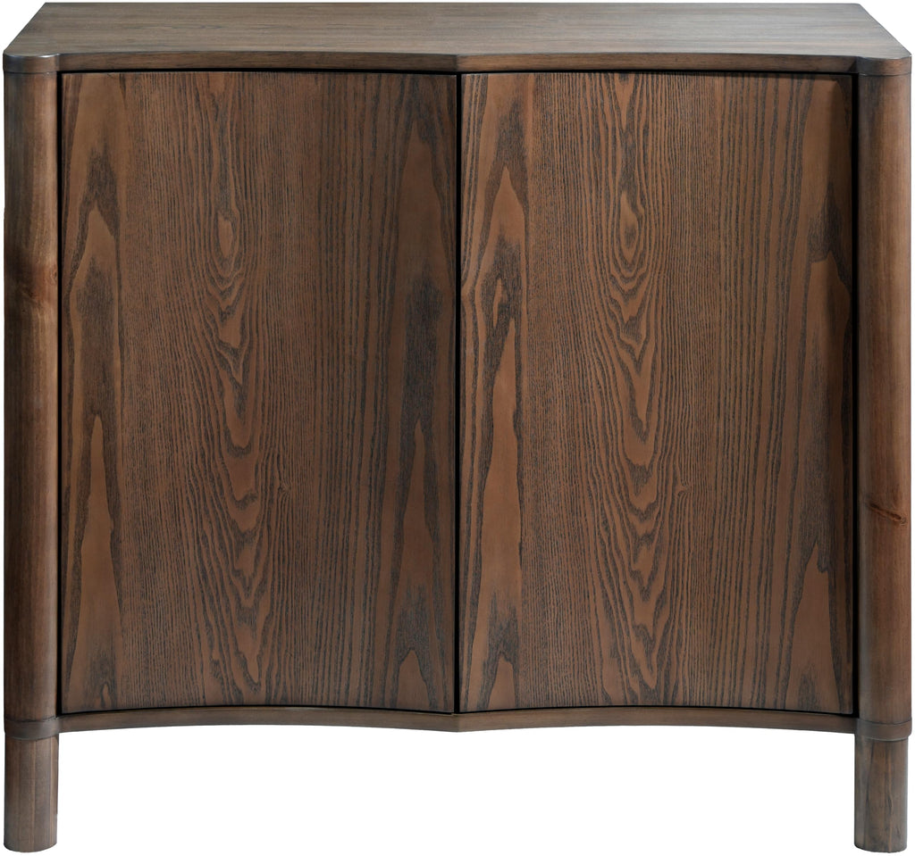 Livabliss x Becki Owens Traditional Sonador Cabinet, Dark Brown, 32" H 36" W 16" D