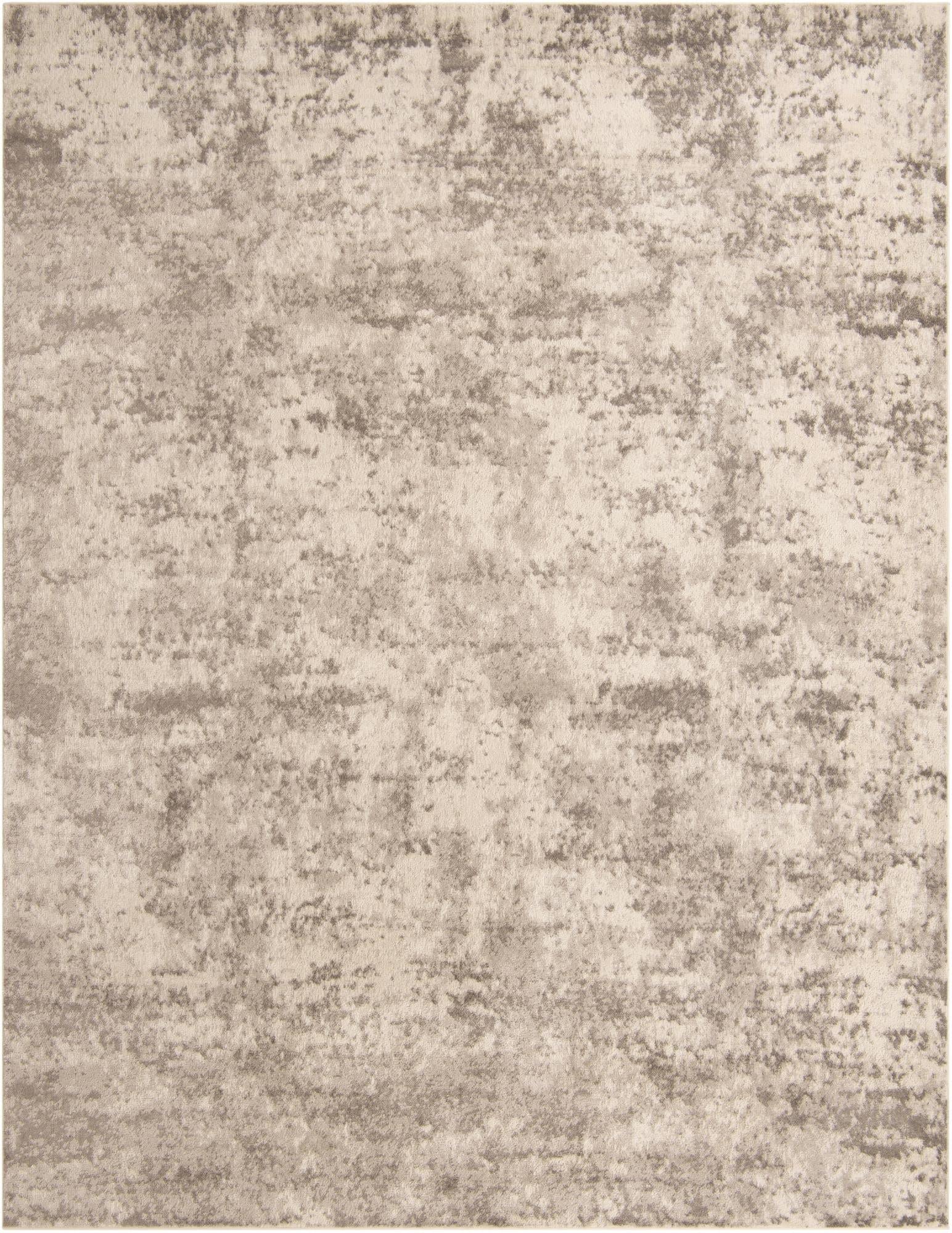 Unique Loom Eos Collection Area Rug - Borealis (10' x 13' Rectangle, Stone Gray/ Ivory)