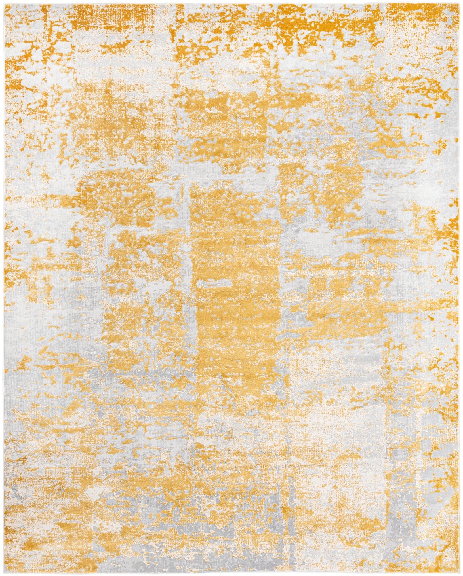 Unique Loom Finsbury Collection Area Rug - Elizabeth (7' 10" x 10' Rectangle, Yellow/ Ivory)
