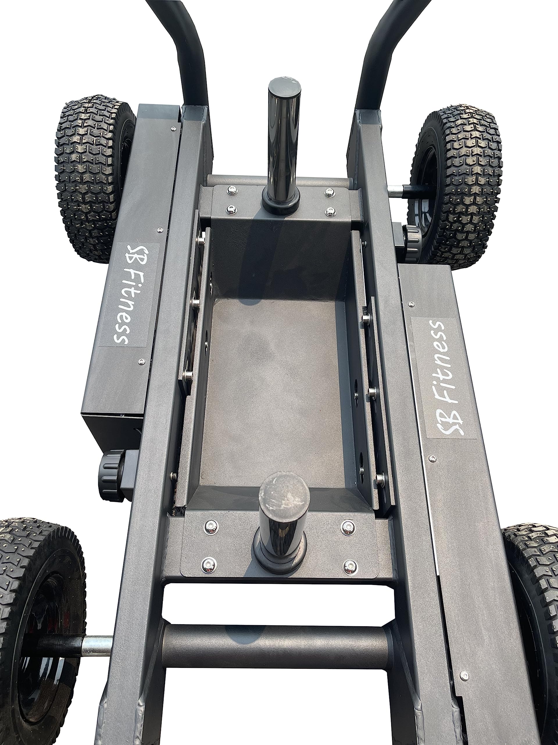 SuperSled with 8 levels of resistance for indoor or outdoor use, cardio and strength training, weight horns included