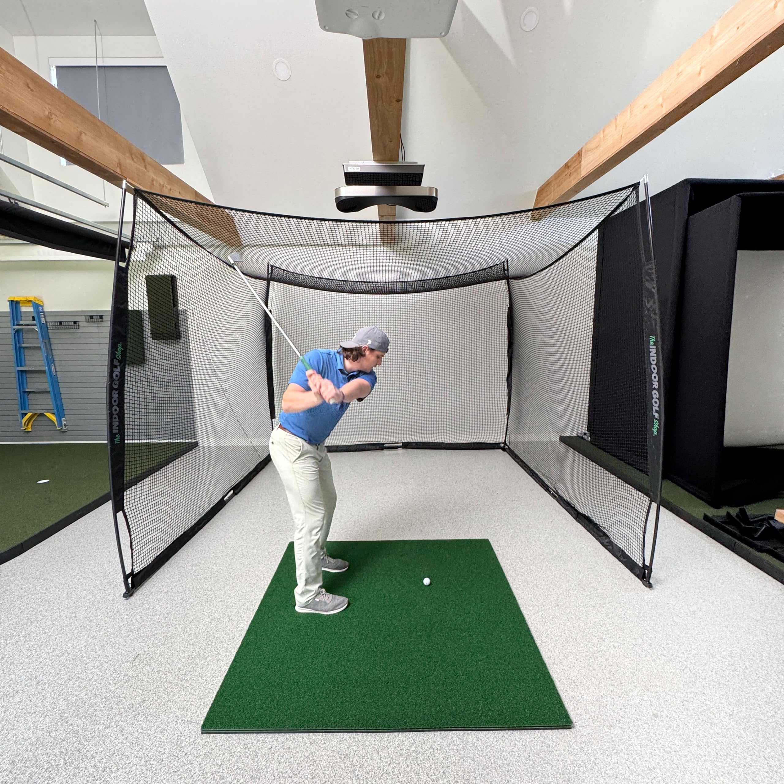 The Indoor Golf Shop - Golf Net 10' x 8' Knotless Golf Hitting Net for Indoor and Outdoor Practice - Arrives Ready to Assemble and Use