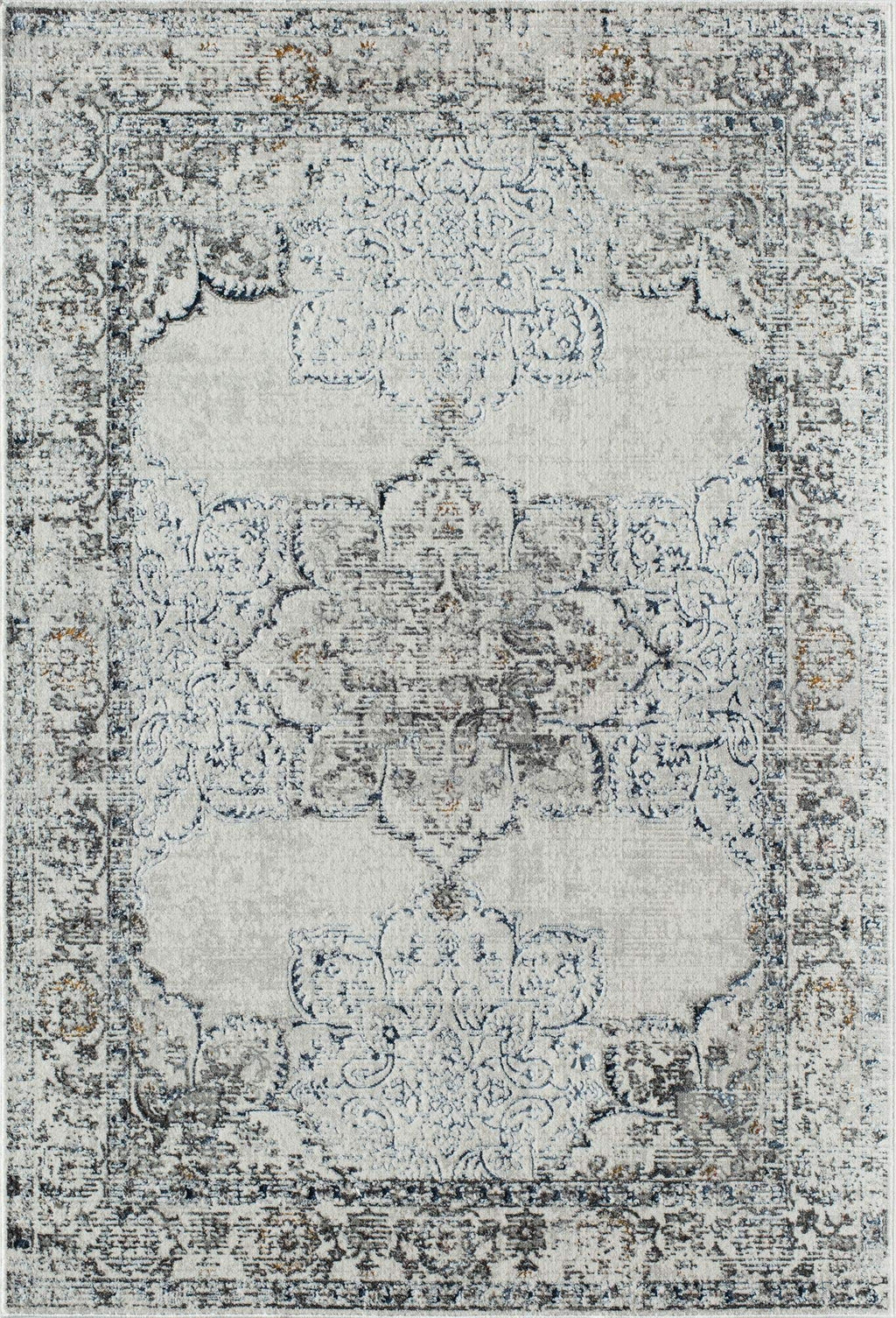 Rugs America Prescott PS35C White Bay Blossom Transitional Vintage 8x10 Area Rug, 8'0"X10'0"
