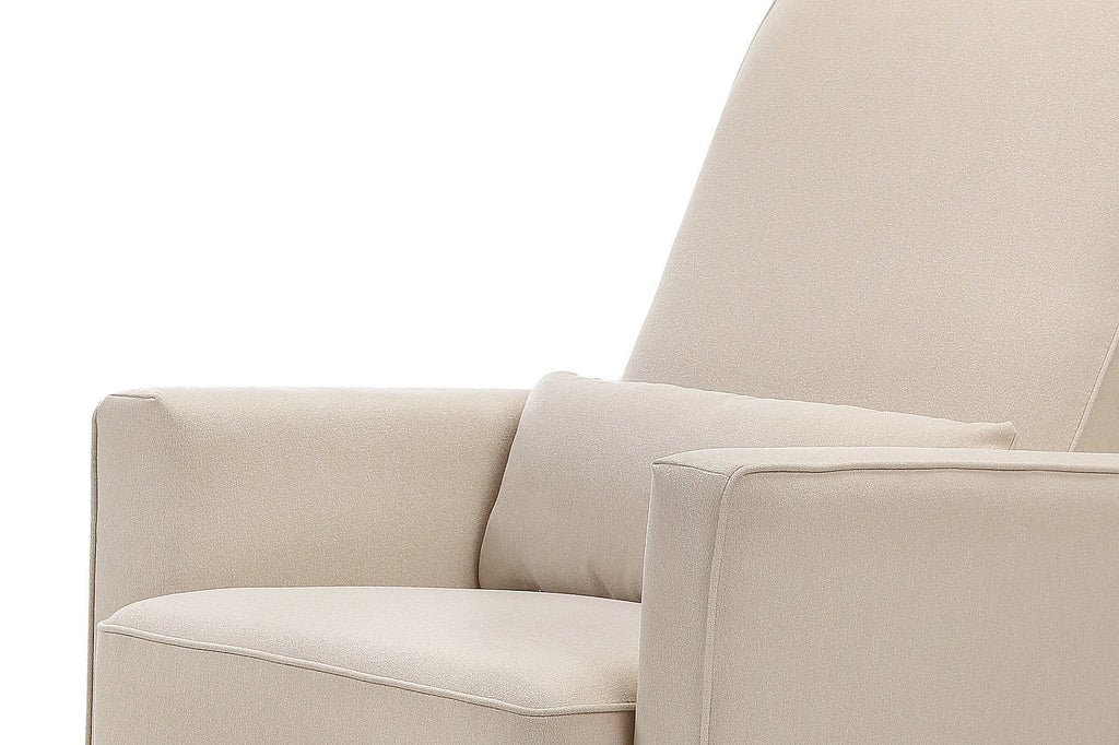 daVinci Olive 360° Swivel Glider Chair w/ Storage Ottoman - Water & Stain Resistant Rocking Glider - GREENGUARD Gold & FSC Certified, Versatile Rocking Chair for Nursery & Living Room, Polyester Cream