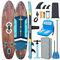 ZLX 11'6" Extra Large Inflatable Stand Up Paddle Board with Inflatable Seat | Stable Non-Slip Deck Pad and Premium iSUP Accessories - Portable Backpack & Upgraded Pump for Adults, All Skill Levels
