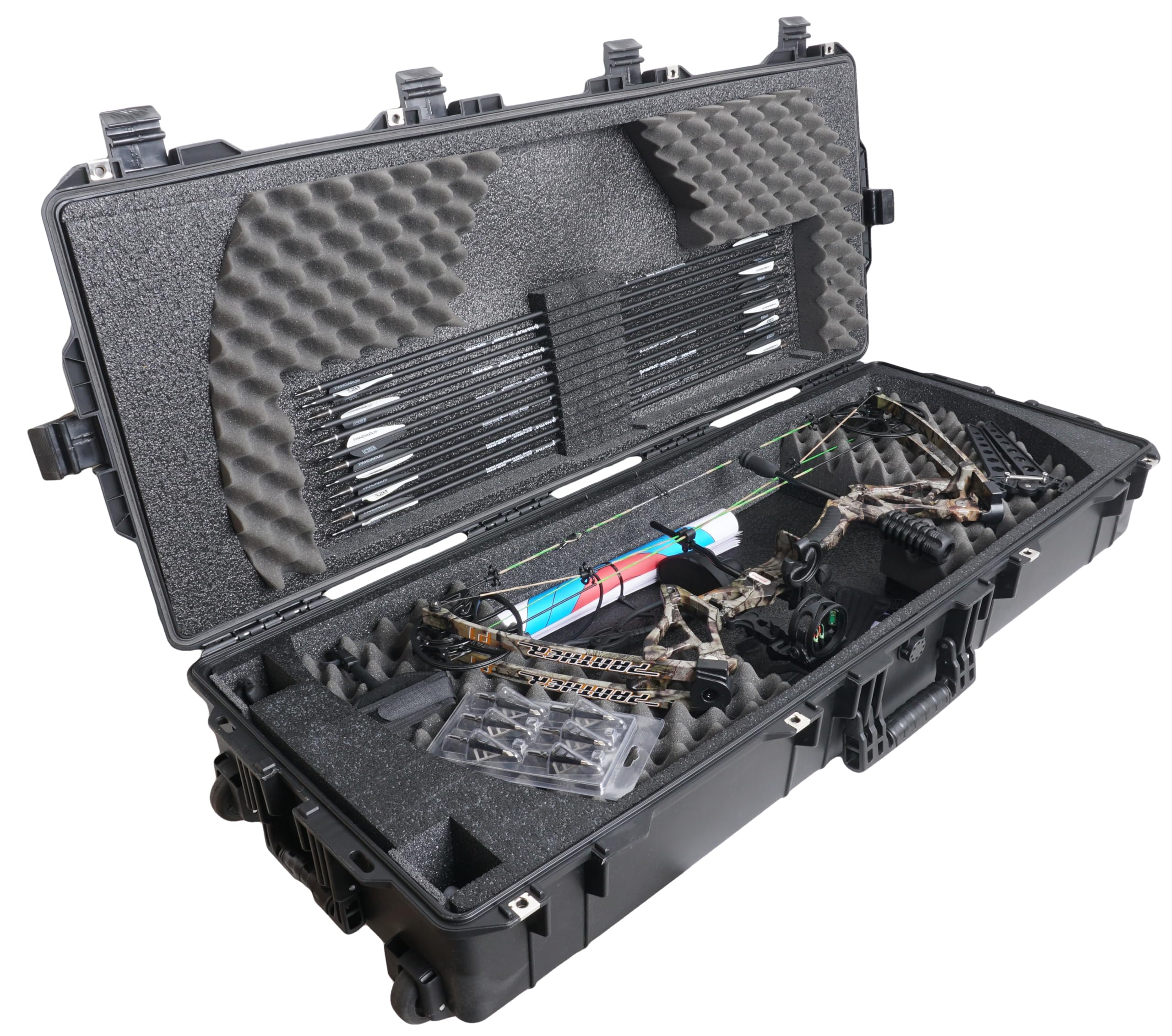 Case Club Parallel Limb Compound Bow Case Gen2. Pre-Cut, Wheeled, Waterproof, Lockable.