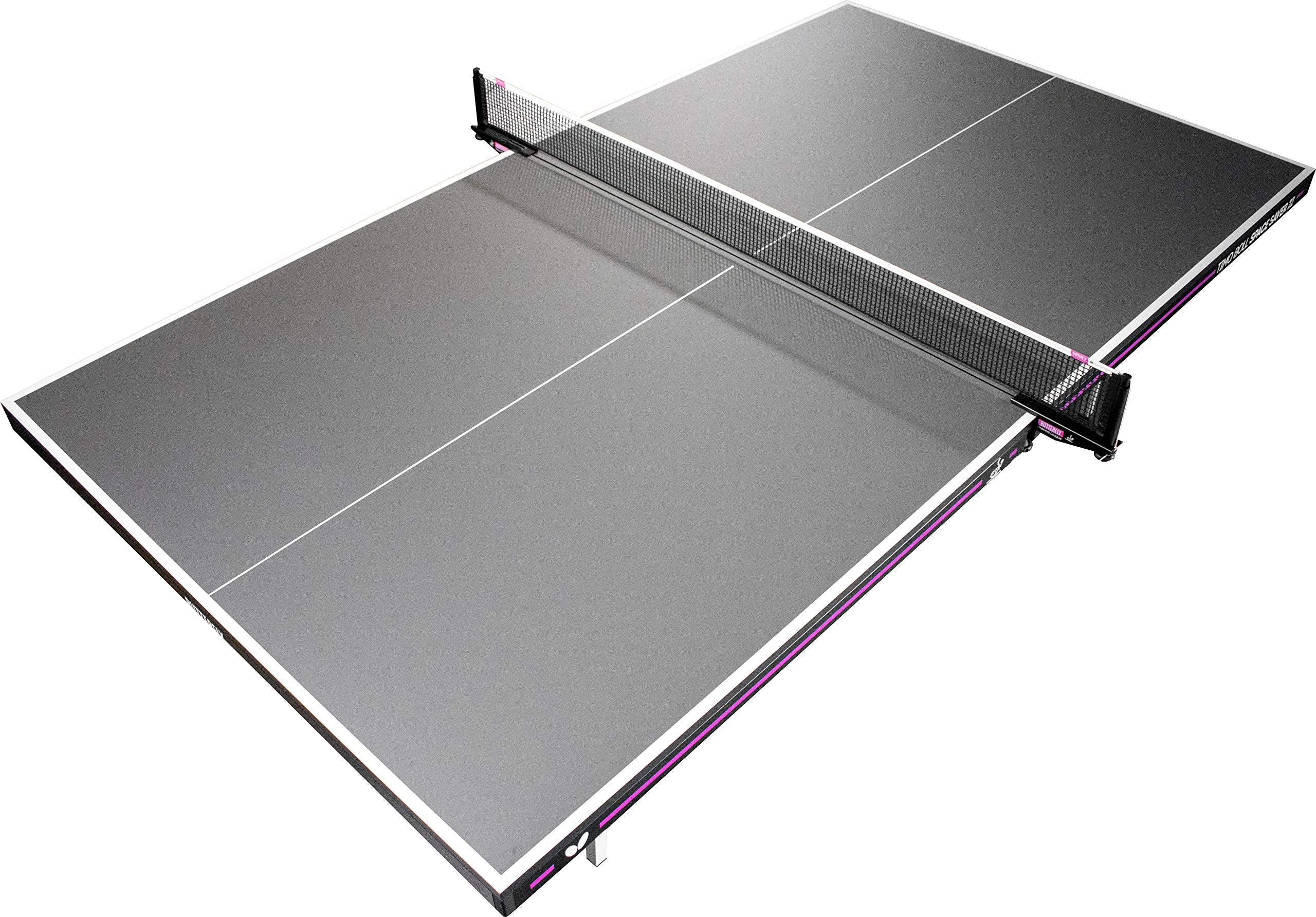Butterfly Timo Boll Space Saver 22 Special Edition Ping Pong Table | Indoor Rollaway Game Table | ITTF Approved Table Tennis Table | Tournament, Club, Home | Pro Net Included | Compact Storage | Gray